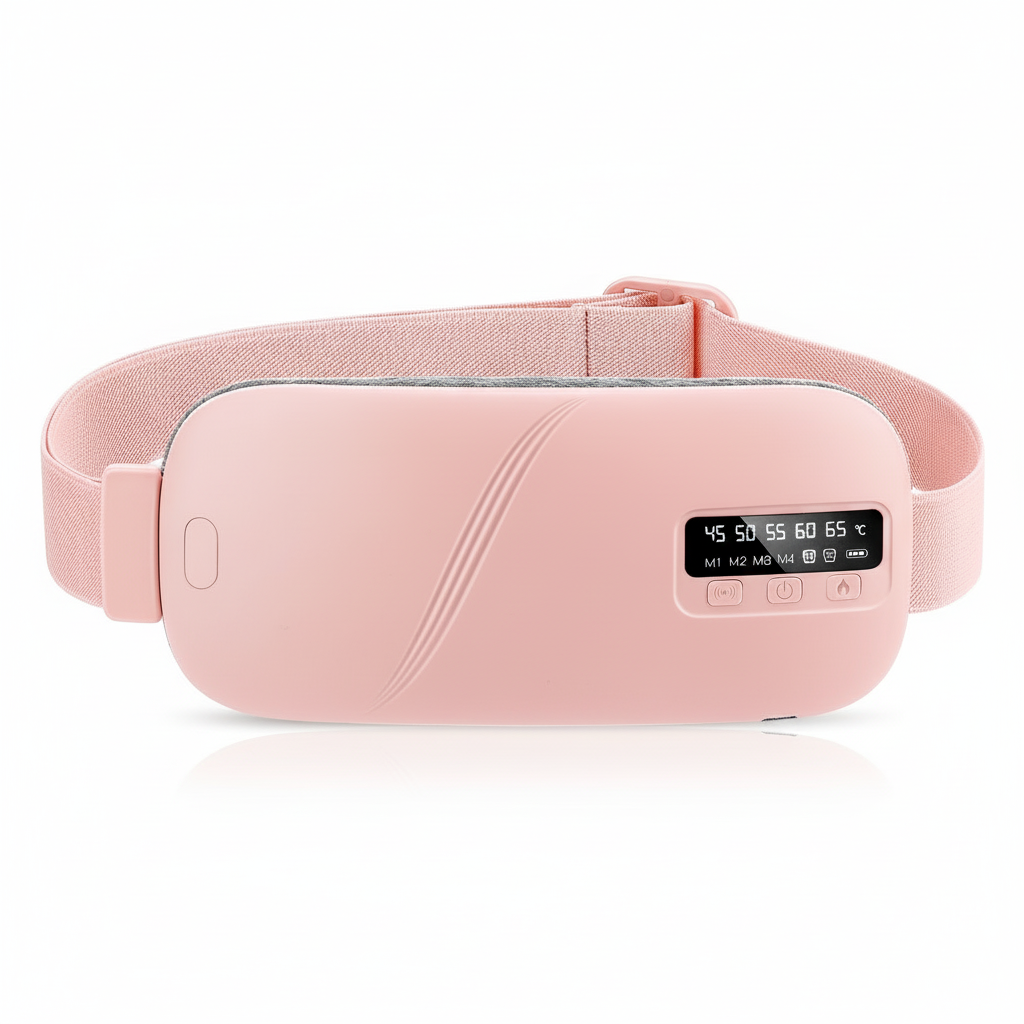 5 Modes Electric Heating Vibration Waist Massage Belt Smart Warm Palace Women Menstrual Heating Pad for for Cramps Period Relief