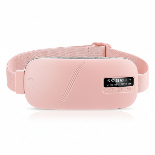 5 Modes Electric Heating Vibration Waist Massage Belt Smart Warm Palace Women Menstrual Heating Pad for for Cramps Period Relief