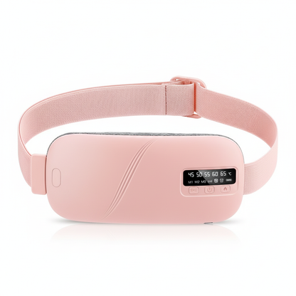 5 Modes Electric Heating Vibration Waist Massage Belt Smart Warm Palace Women Menstrual Heating Pad for for Cramps Period Relief